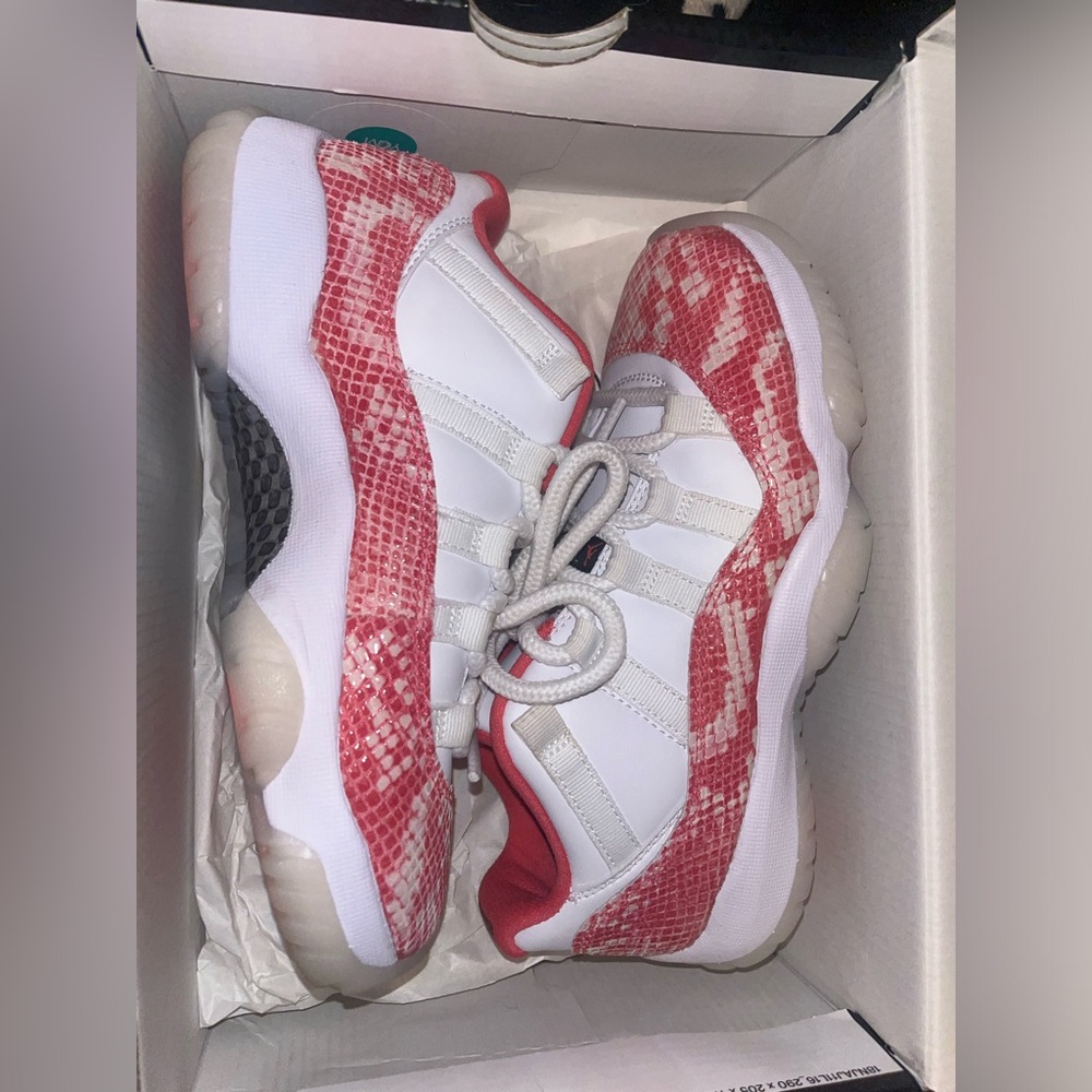 Pink Snakeskin Jordan 11’s Low